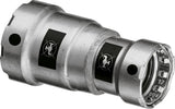 Viega Megapress-Reduziermuffe, DN1 20, DN2 15 Stahl unlegiert, Zink-Nickel-Beschichtung Modell 4215.2, 734145