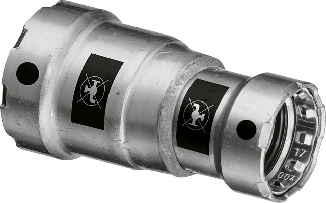 Viega Megapress-Reduziermuffe, DN1 20, DN2 15 Stahl unlegiert, Zink-Nickel-Beschichtung Modell 4215.2, 734145