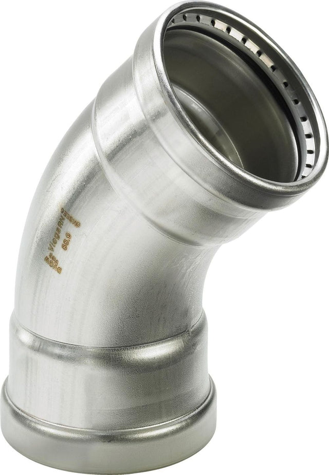Viega Sanpress Inox XL-Bogen 45 Grad, d 108,0mm Stahl nichtrostend Modell 2326XL, 482671
