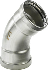 Viega Sanpress Inox LF Sanpress Inox XL LF-Bogen 45 Grad, d 88,9mm Stahl nichtrostend Modell 2326XLLF, 664954