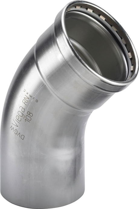 Viega Sanpress Inox XL-Bogen 45 Grad, d 88,9mm Stahl nichtrostend Modell 2326.1XL, 482695