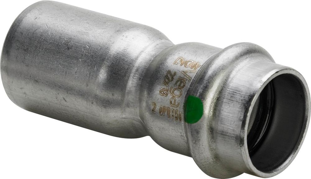 Viega Sanpress Inox-Reduzierstück, d1 18, d2 15 Stahl nichtrostend Modell 2315.1, 436223