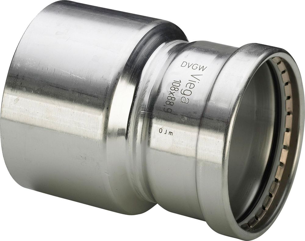 Viega Sanpress Inox XL-Reduzierstück, d1 108,0, d2 54 Stahl nichtrostend Modell 2315.1XL, 483166