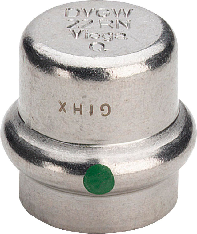 Viega Sanpress Inox-Kappe, d 54mm Stahl nichtrostend Modell 2356, 452919