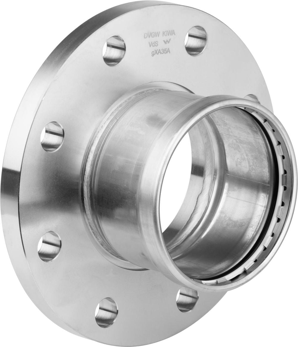 Viega Sanpress Inox XL-Flanschübergang, DN 80, d 88,9mm, n 8 Stahl nichtrostend Modell 2359XL, 482985