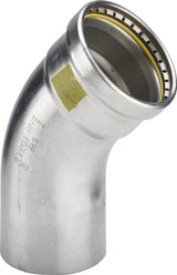 Viega Sanpress Inox G XL-Bogen 45 Grad, d 88,9mm Stahl nichtrostend Modell 0226.1XL, 578312