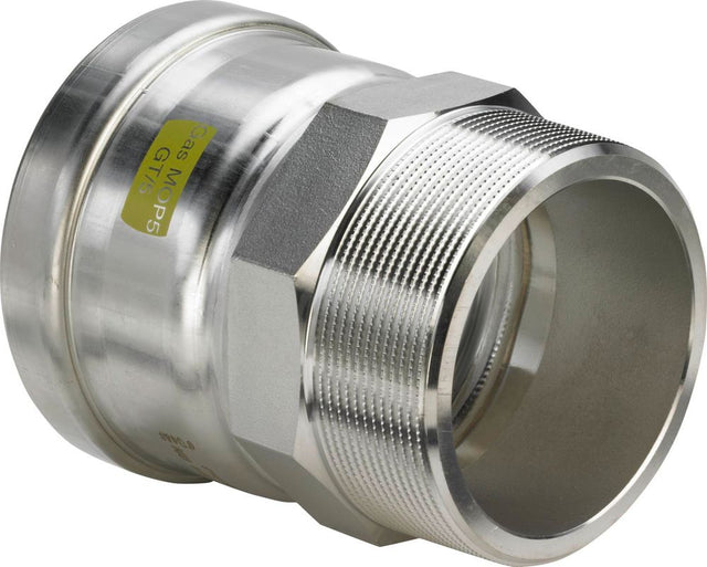 Viega Sanpress Inox G XL-Übergangsstück, d 76,1mm, R 21/2 Stahl nichtrostend Modell 0211XL, 632526