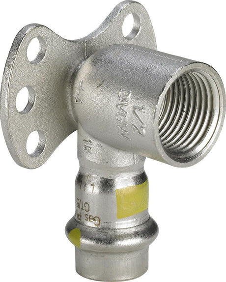 Viega Sanpress Inox G-Wandscheibe, d 15mm, Rp 1/2 Stahl nichtrostend Modell 0225.5, 487300