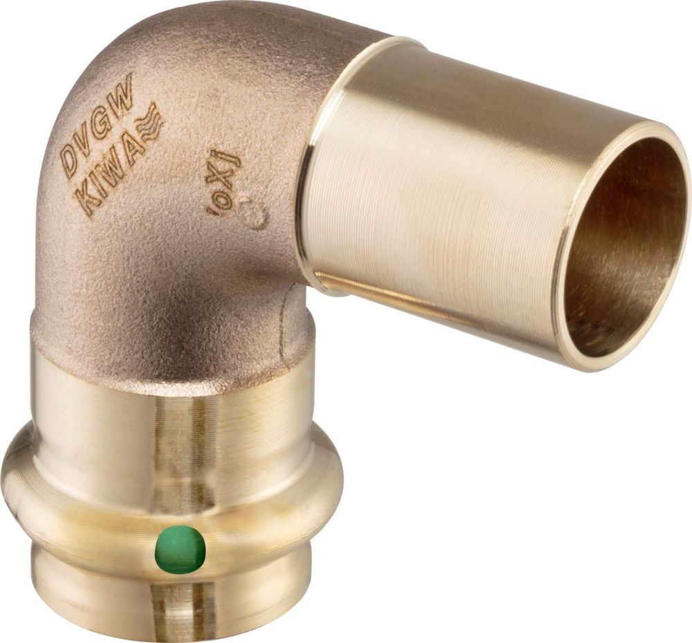 Viega Sanpress-Bogen 90 Grad, d 28mm Rotguss oder Siliziumbronze Modell 2216.1, 115159