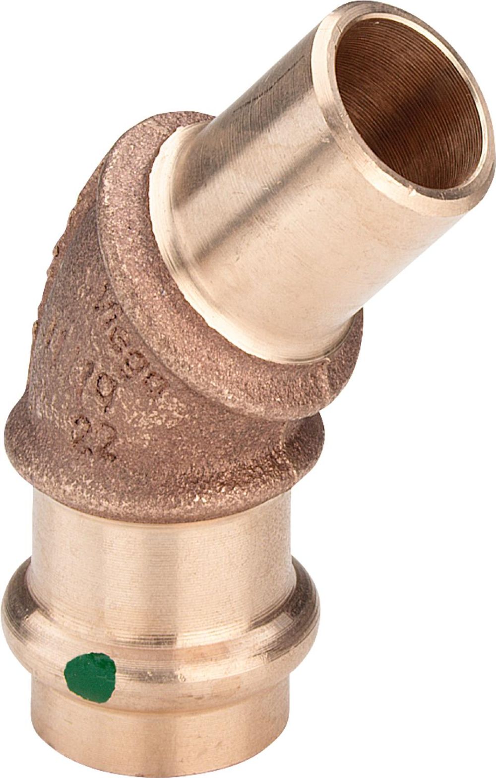 Viega Sanpress-Bogen 45 Grad, d 22mm Rotguss oder Siliziumbronze Modell 2226.1, 110949