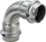 Viega Sanpress Inox LF-Bogen 90 Grad, d 42mm Stahl nichtrostend Modell 2316LF, 664701