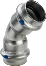 Viega Sanpress Inox LF-Bogen 45 Grad, d 22mm Stahl nichtrostend Modell 2326LF, 663124