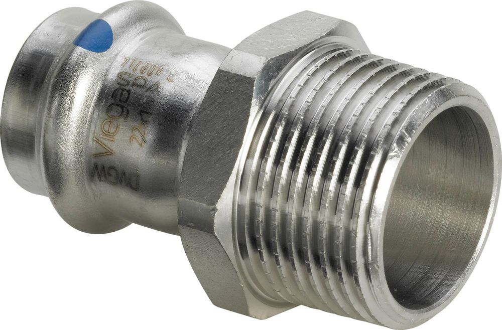 Viega Sanpress Inox LF-Übergangsstück, d 54mm, R 2 Stahl nichtrostend Modell 2311LF, 665876
