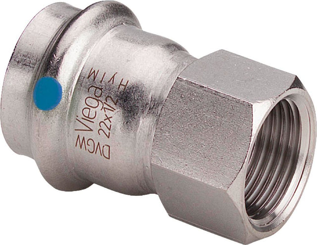Viega Sanpress Inox LF-Übergangsstück, d 22mm, Rp 3/4 Stahl nichtrostend Modell 2312LF, 665944