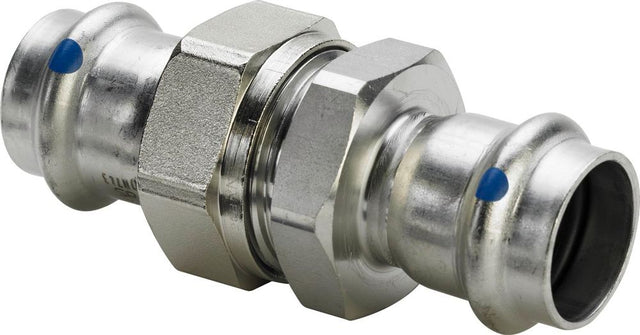 Viega Sanpress Inox LF-Verschraubung, d 18mm Messing vernickelt, Stahl nichtrostend Modell 2360LF, 666521