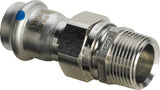 Viega Sanpress Inox LF-Übergangsverschraubung, d 54mm, R 2 Messing vernickelt, Stahl nichtrostend Modell 2365LF, 666651