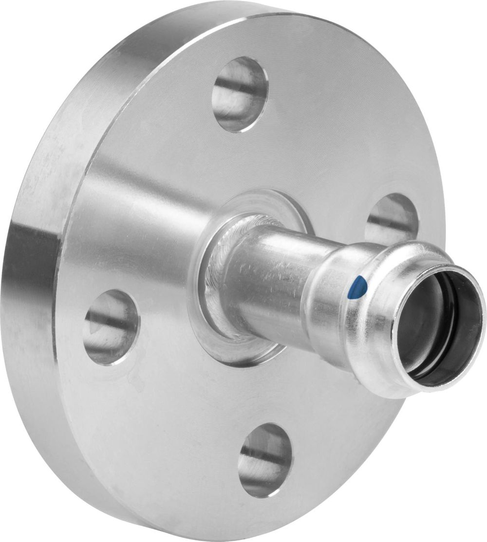 Viega Sanpress Inox LF-Flanschübergang, DN 32, d 35mm, n 4 Stahl nichtrostend Modell 2359LF, 667016