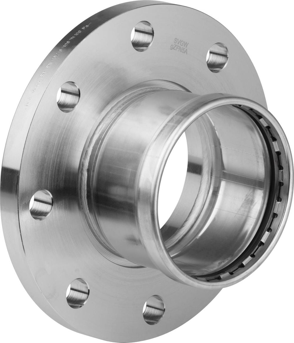Viega Sanpress Inox LF Sanpress Inox XL LF-Flanschübergang, DN 100, d 108,0mm, n 8 Stahl nichtrostend Modell 2359XLLF, 667030