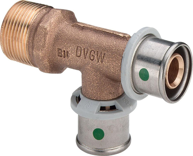 Viega Sanfix Fosta Sanfix P-T-Stück, R 1/2, d1 16, d2 16 Rotguss Modell 2126.4, 303280