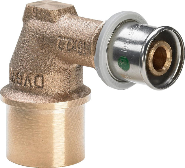 Viega Sanfix Fosta Sanfix P-Übergangsbogen 90 Grad, d 20mm, Rp 1/2 Rotguss Modell 2114.1, 303792
