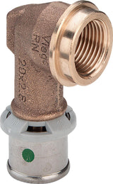Viega Sanfix Fosta Sanfix P-Übergangsbogen 90 Grad, d 20mm, Rp 3/4 Rotguss Modell 2114.11, 316754