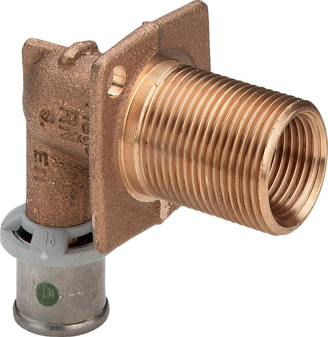 Viega Sanfix Fosta Sanfix P-Wanddurchführung, d 16mm, Rp 1/2, G 3/4 Rotguss Modell 2132.1, 303952