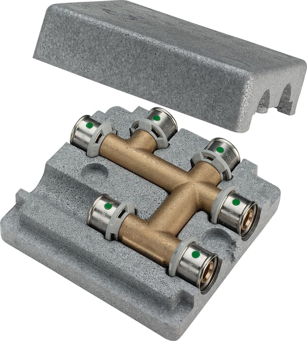 Viega Sanfix Fosta Sanfix P-Kreuzungs-T-Stück, d1 16, d2 16, d3 16 Messing Modell 2149, 409289