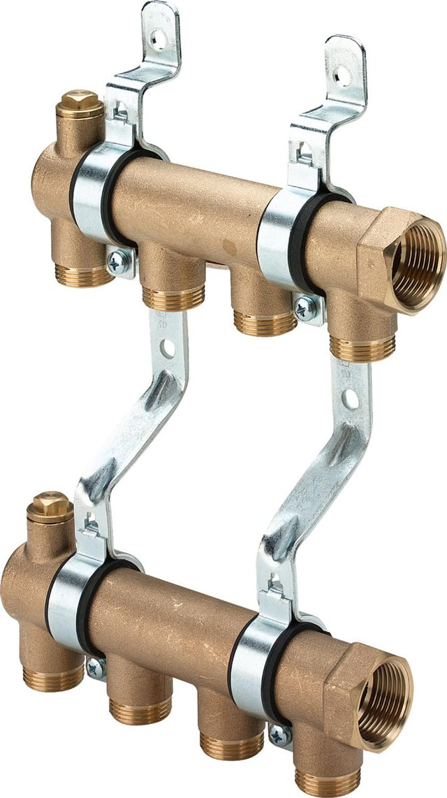 Viega Sanfix Fosta Verteiler, n 3, L 130, Rp 1 Messing, Stahl verzinkt Modell 1052, 138615