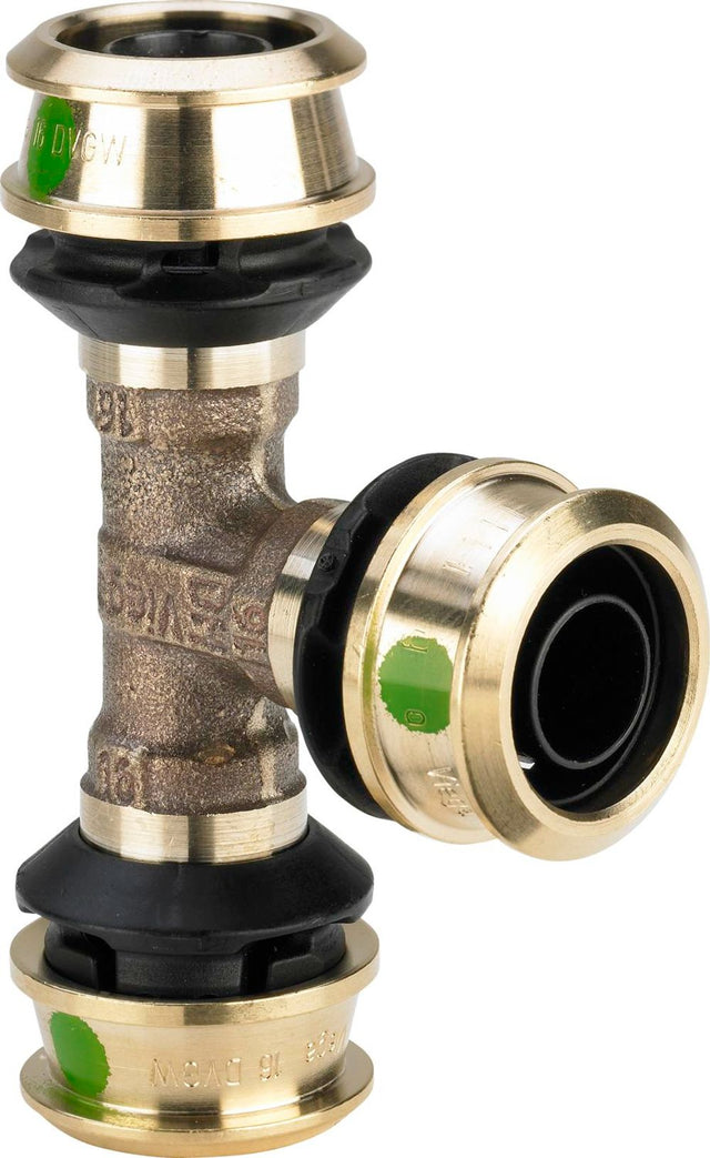 Viega Raxofix-T-Stück, d1 16, d2 16, d3 16 Siliziumbronze Modell 5318, 647278