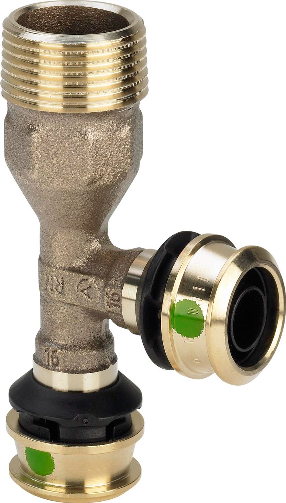 Viega Raxofix-T-Stück, R 3/4, d1 16, d2 16 Siliziumbronze Modell 5326.4, 647636