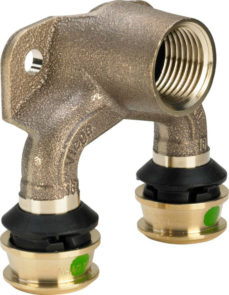 Viega Raxofix-Doppelwandscheibe, d1 25, Rp 1/2, d2 20 Siliziumbronze, Gummi Modell 5325.7, 678470