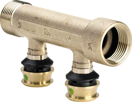 Viega Raxofix-Verteiler, d 16mm, G 3/4, n 2 Siliziumbronze Modell 5326.06, 645618