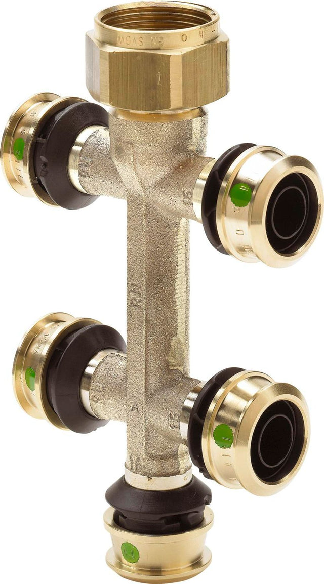 Viega Raxofix-Verteiler, d 16mm, G 3/4, n 5 Siliziumbronze Modell 5326.09, 645632