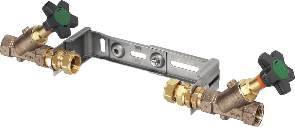 Viega Geopress Easytop-Montageeinheit, Q3 4, Qn 2,5, Rp1 1 Rotguss oder Siliziumbronze, Edelstahl Modell 2230.10, 746216
