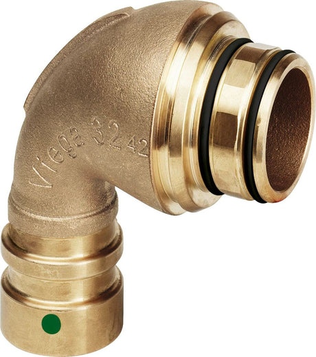 Viega Geopress-Anschlussbogen 90 Grad, d 40mm Rotguss Modell 9694TW, 767488