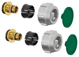 Simplex Anschluss-Set KV A3 Simplex 3/4 Zoll 16 x 2mm für Kunststoff- und Metallverbundrohre vernickelt, F11405