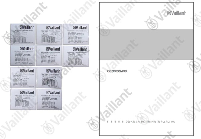 Vaillant Label-Set Flüssiggas-Umstellsatz von Erdgas E/LL auf Flüssiggas P (Propan) (E/LL <-> P) VKK 226/4 - VKK 656/4 0020099409