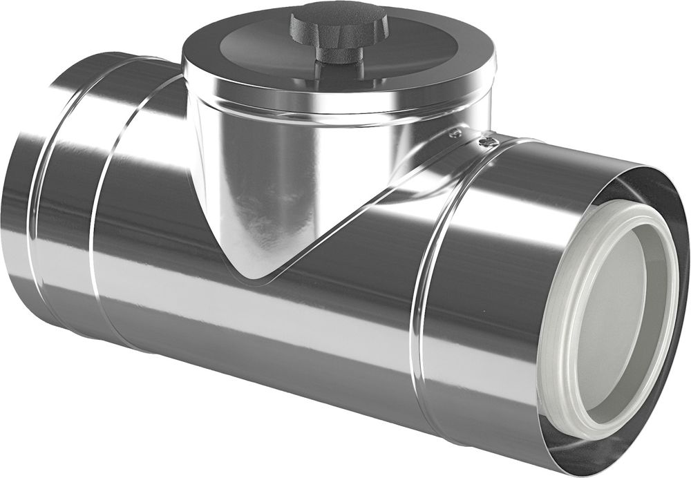 Bosch Abgaszubehör FC-CR80 Rohr mit Prüföffnung d:80/125 Edelstahl, 7738112704