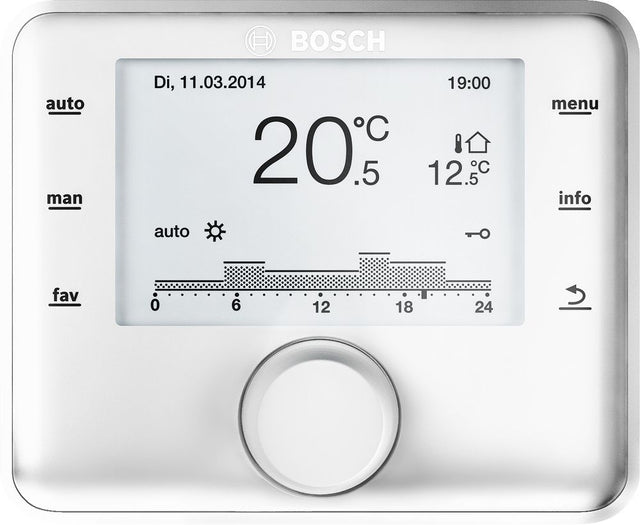 Bosch außentemperaturgef. Regler CW 800 für bis 8 Heizkreise und 2 WW-Ladekreise, 7738113414