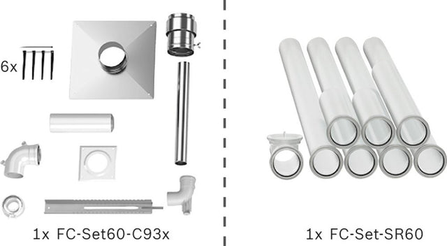Bosch Abgas-Standardpaket BOPA FC31 S Schacht starr, 60/100, 10m, RLU, 7739619188