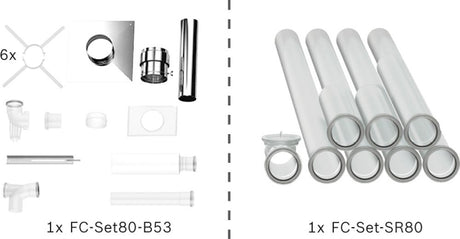 Bosch Abgas-Standardpaket BOPA FC02 S Schacht starr, 80, 10m, RLA, 7739619180