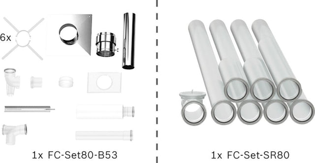 Bosch Abgas-Standardpaket BOPA FC02 S Schacht starr, 80, 10m, RLA, 7739619180