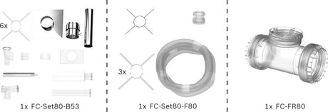 Bosch Abgas-Standardpaket BOPA FC06 S Schacht flex, 80, 10m, RLA, 7739619182