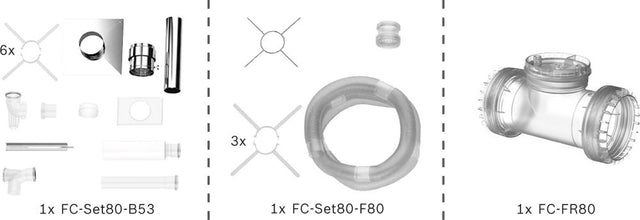 Bosch Abgas-Standardpaket BOPA FC06 S Schacht flex, 80, 10m, RLA, 7739619182