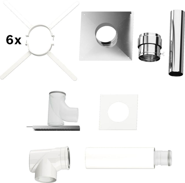 Bosch Abgaszubehör FC-Set110-C93x (oben) Grundbausatz C93x Edelstahl, d:110/160mm, 7738113076