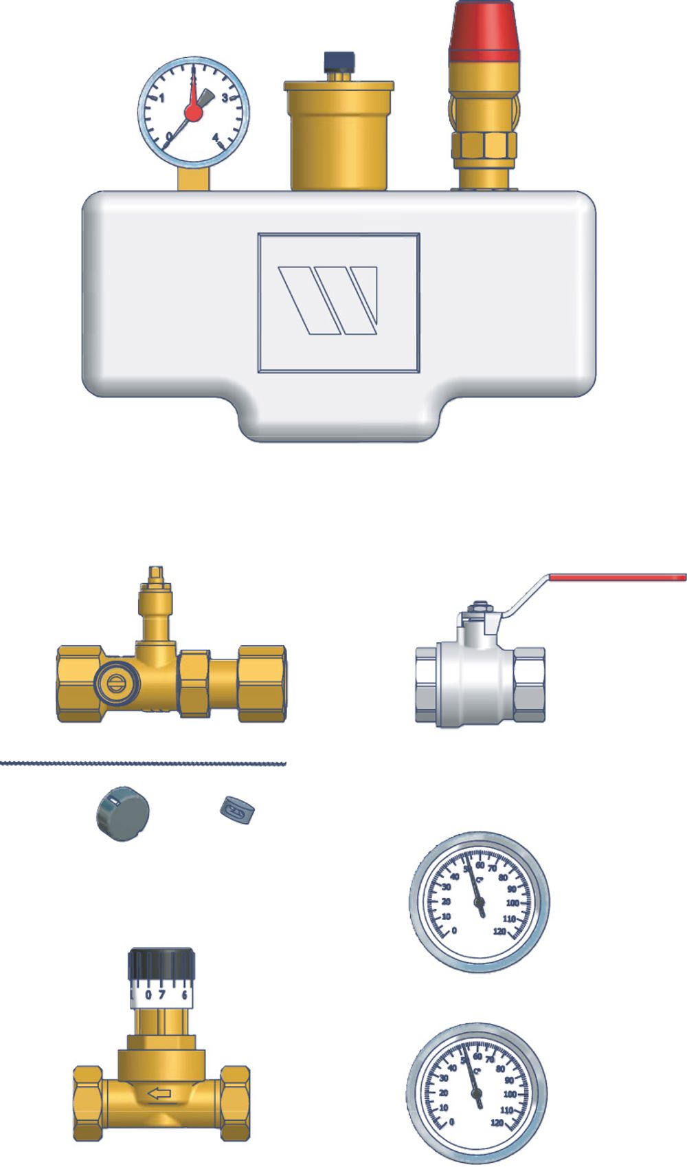 Bosch Zubehör Solewärmepumpen Nr. 1121 Heizkreissystempaket, 7719002835