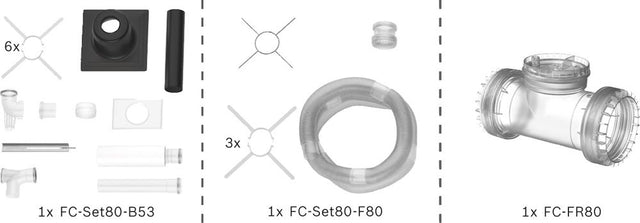Bosch Abgas-Standardpaket BOPA FC06 Schacht flexibel, 80, 15m, RLA, 7739617756