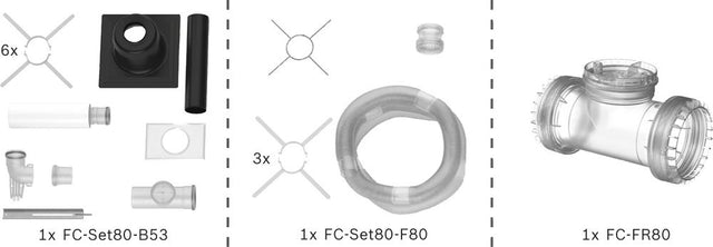 Bosch Abgas-Standardpaket BOPA FC16 Schacht flexibel, 80, 15m, RLA, 7739617757