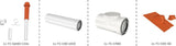 Bosch Abgas-Standardpaket BOPA FC20 Dachdurchgang 80/125 rot, RLU, 7739617763