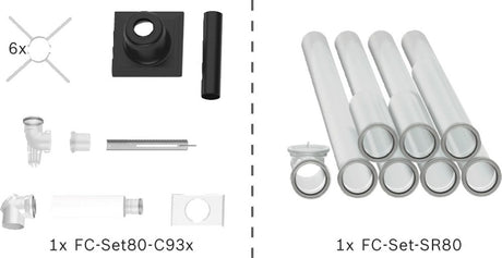 Bosch Abgas-Standardpaket BOPA FC01 Schacht starr, 80/125, 10m, RLU, 7739617749